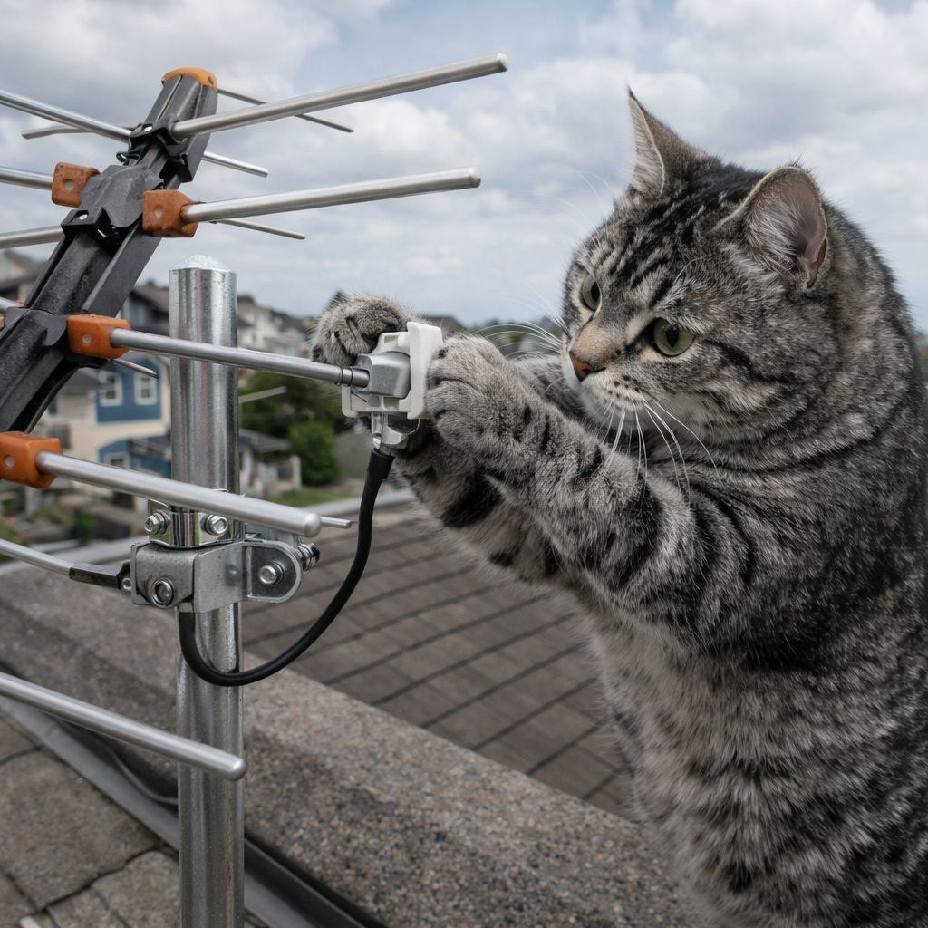 テレビアンテナを交換しました 【近江八幡市】<span class="custom-title-text">【彦根市の便利屋・何でも屋】</span>